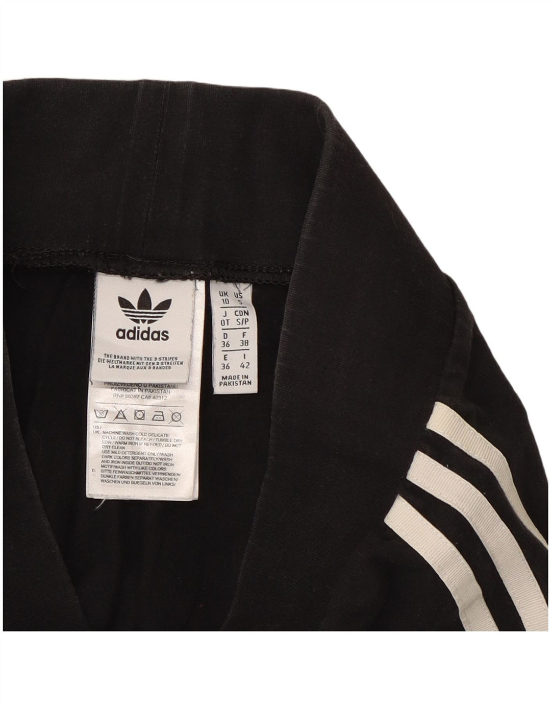 Adidas Dame Leggings UK 10 Small Black Bomuld