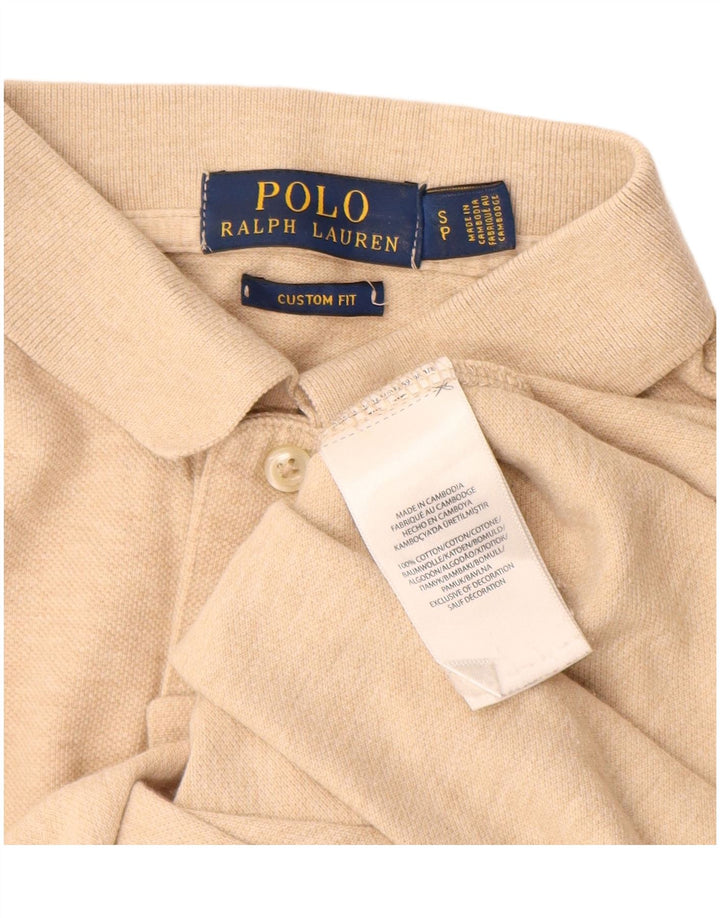 POLO RALPH LAUREN Herre Custom Fit Polo Shirt Lille Beige Bomuld