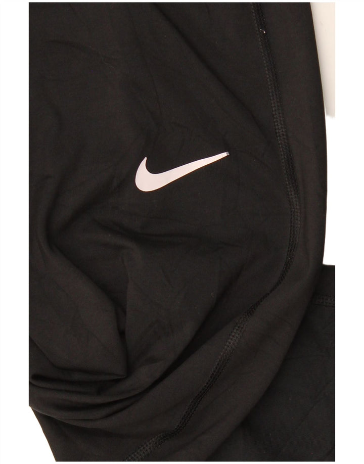 NIKE Dri Fit grafiske leggings til kvinder UK 10 Lille sort polyester