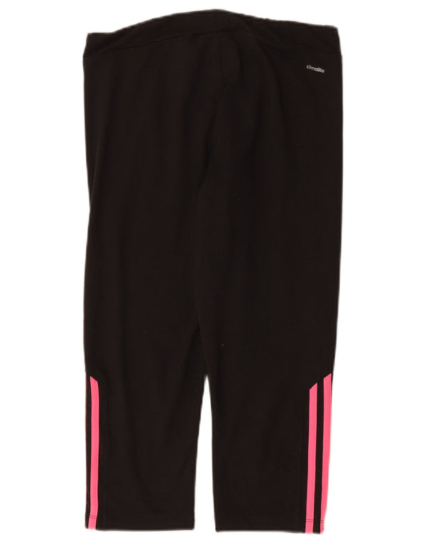 Adidas Dame Climalite Capri Leggings UK 12/14 Medium Black Polyester
