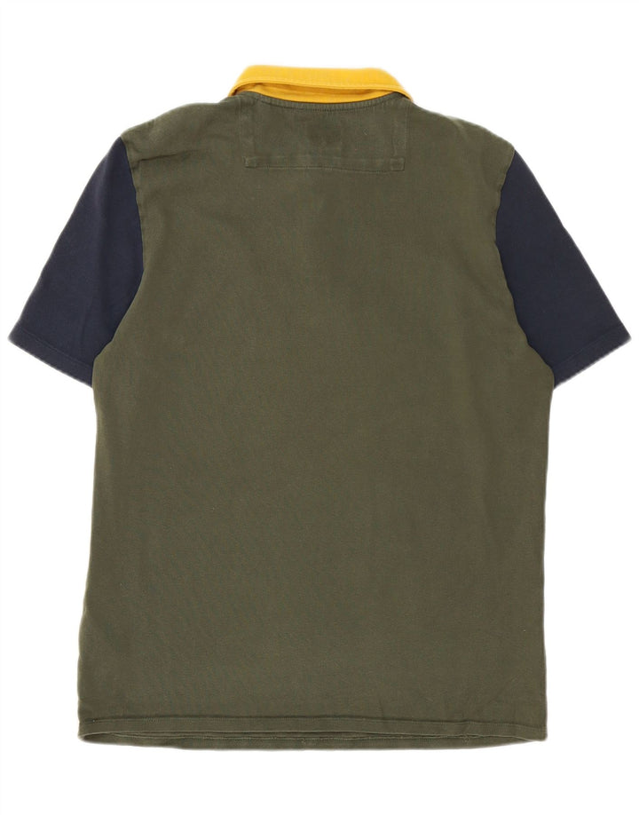 Guess Rugby Polo Shirt til mænd Medium Grøn Colourblock Bomuld