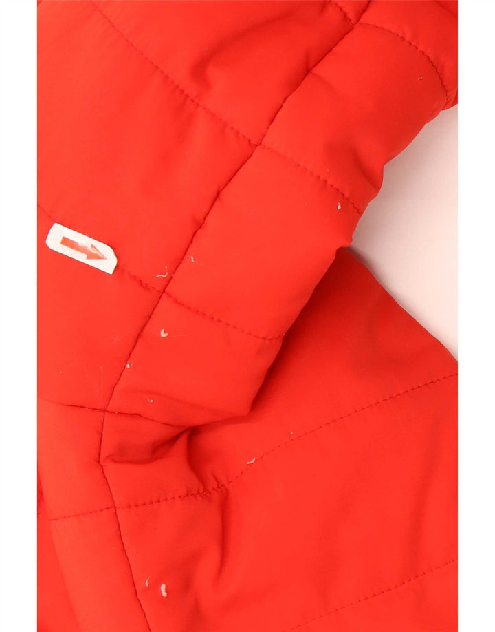 Boden Dame Oversized Polstret Jakke UK 10 Small Red Colourblock Polyester