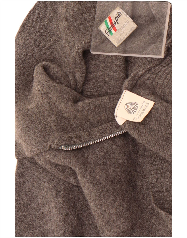 Walbusch Herre Studio Pitti Polo Neck Jumper Sweater 2XL Grå Virgin Wool