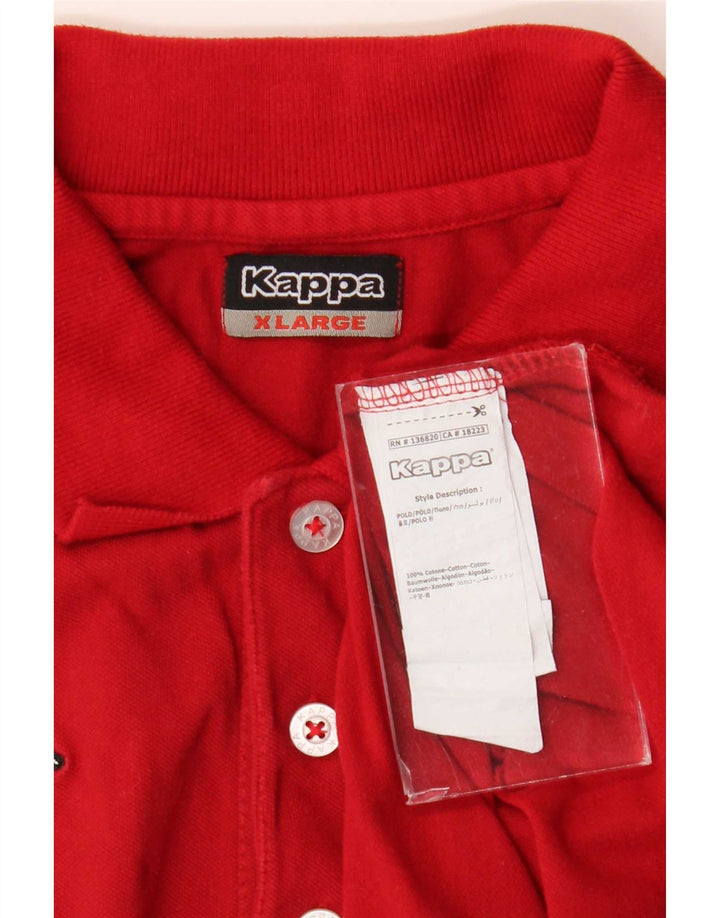 Kappa herre poloshirt XL rød bomuld