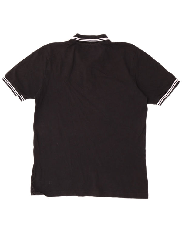 Kappa herre poloshirt XL sort stribet bomuld