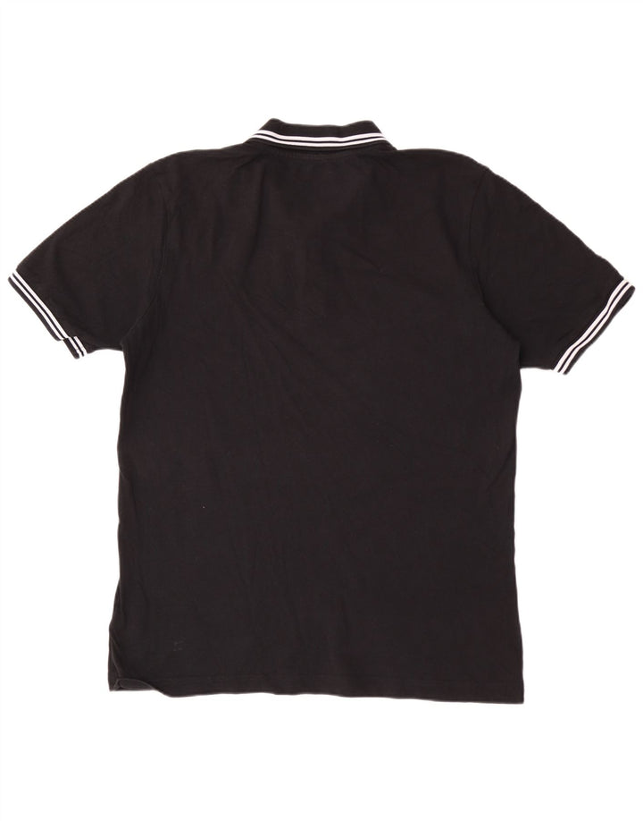 Kappa herre poloshirt XL sort stribet bomuld
