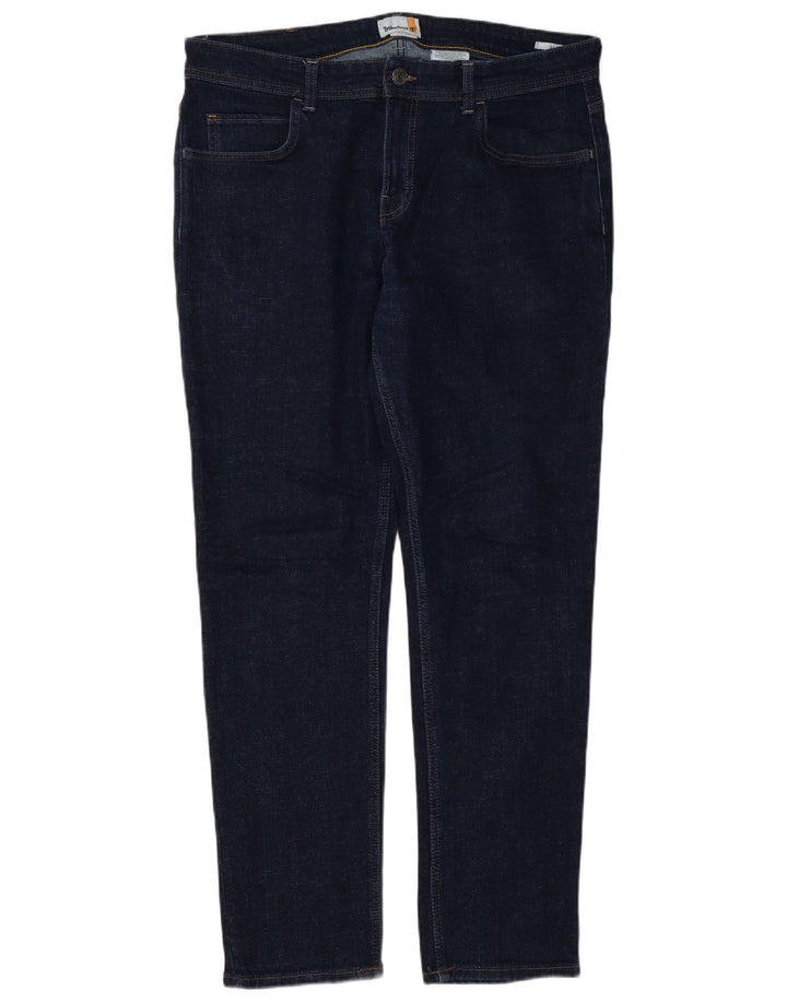 TIMBERLAND Straight jeans til mænd W36 L32 Marineblå bomuld