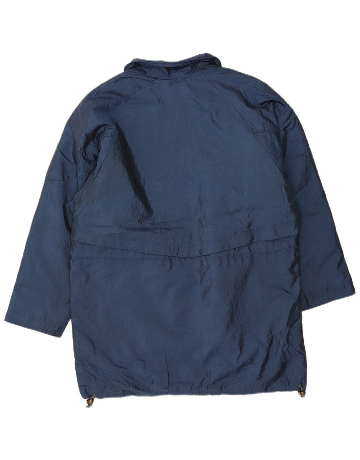 LONDON FOG Dame Oversized Windbreaker Jacket UK 10 Small Navy Blue