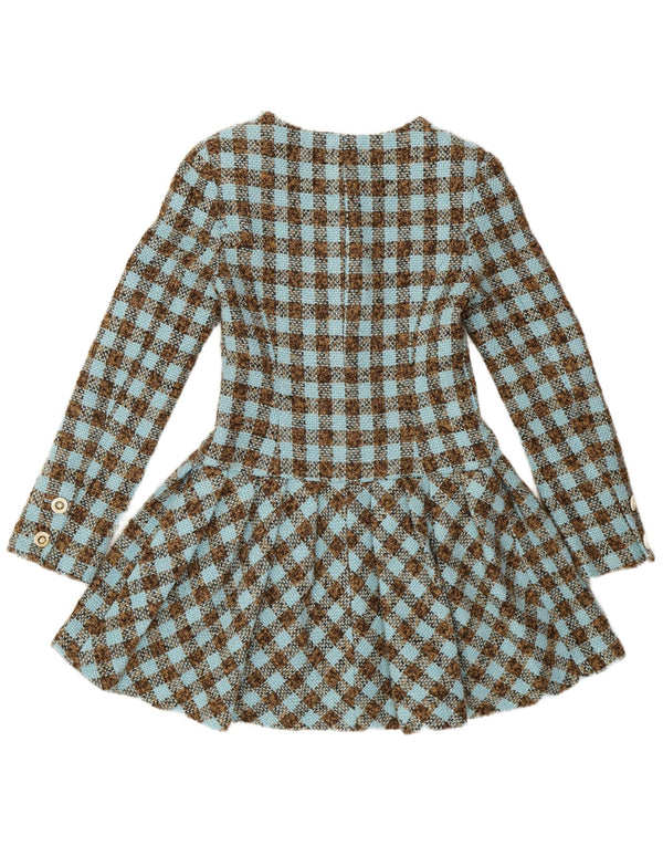 Vintage Damekjole Overfrakke UK 10 Small Blue Check