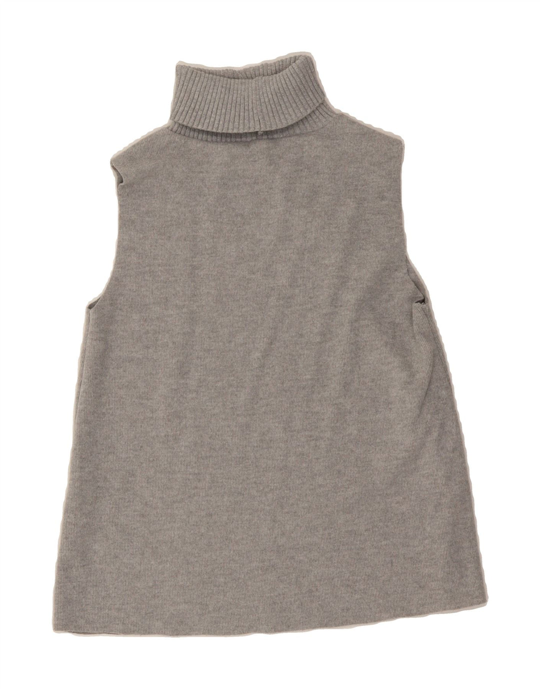 ZARA Womens Roll Neck Vest Tank Top UK 12 Medium Grey Polyester Vintage Zara and Second-Hand Zara from Messina Hembry 