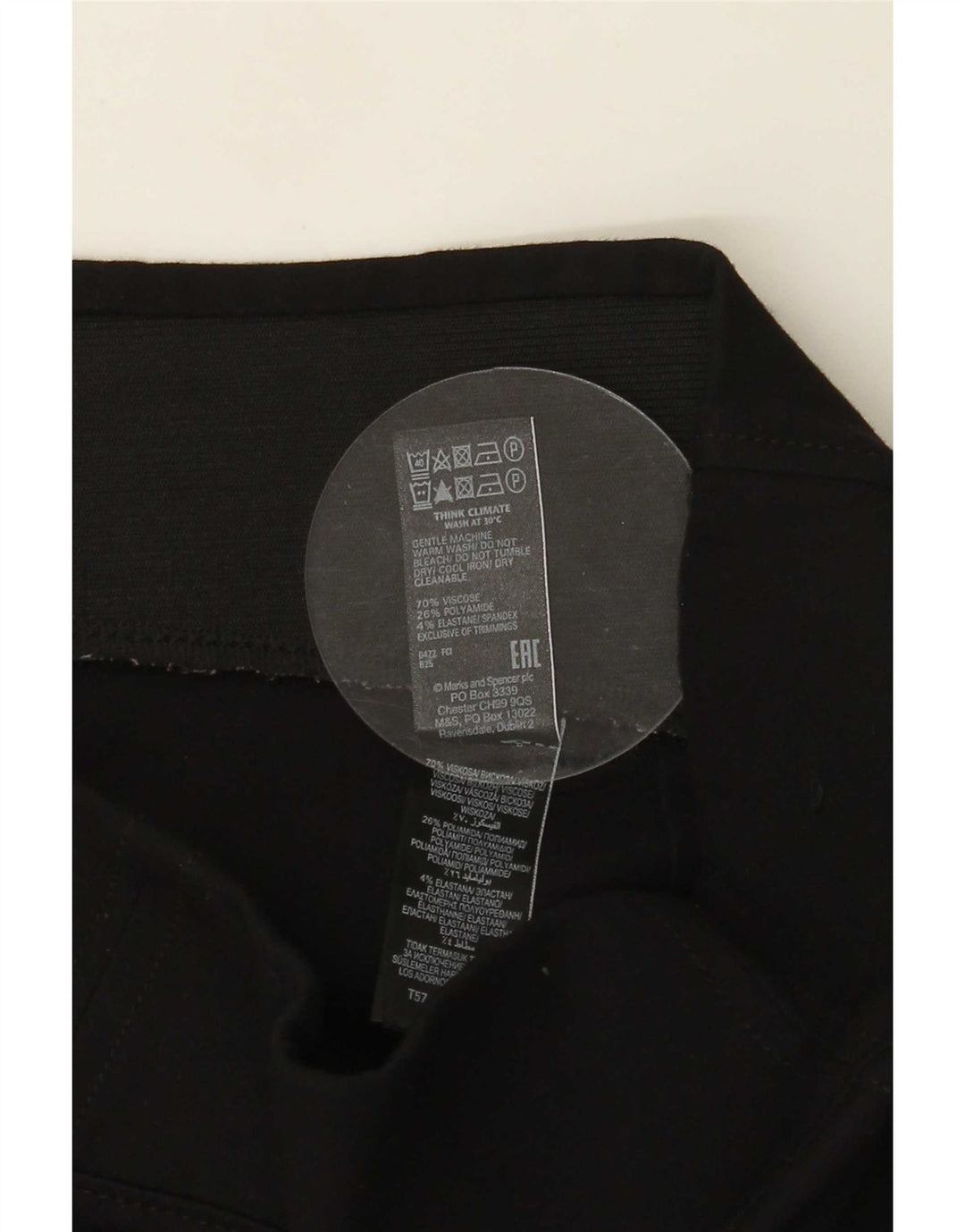 Marks & Spencer Womens Leggings UK 14 Large Black Viscose