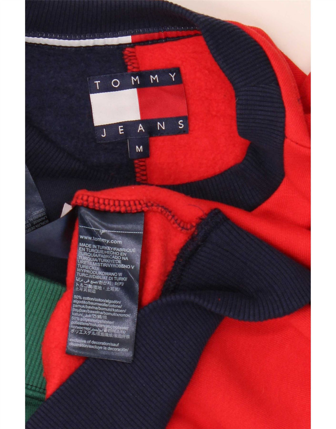 Tommy Hilfiger Herre Sweatshirt Jumper Medium Flerfarvet Colourblock
