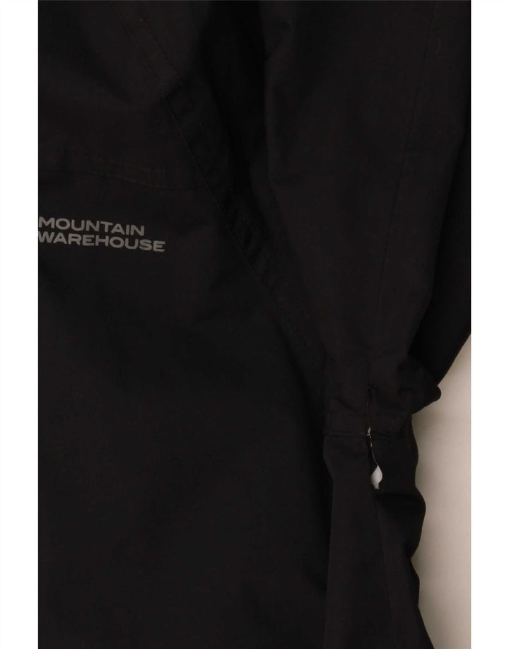 Mountain Warehouse Regnjakke med hætte til mænd UK 36 Lille sort polyester