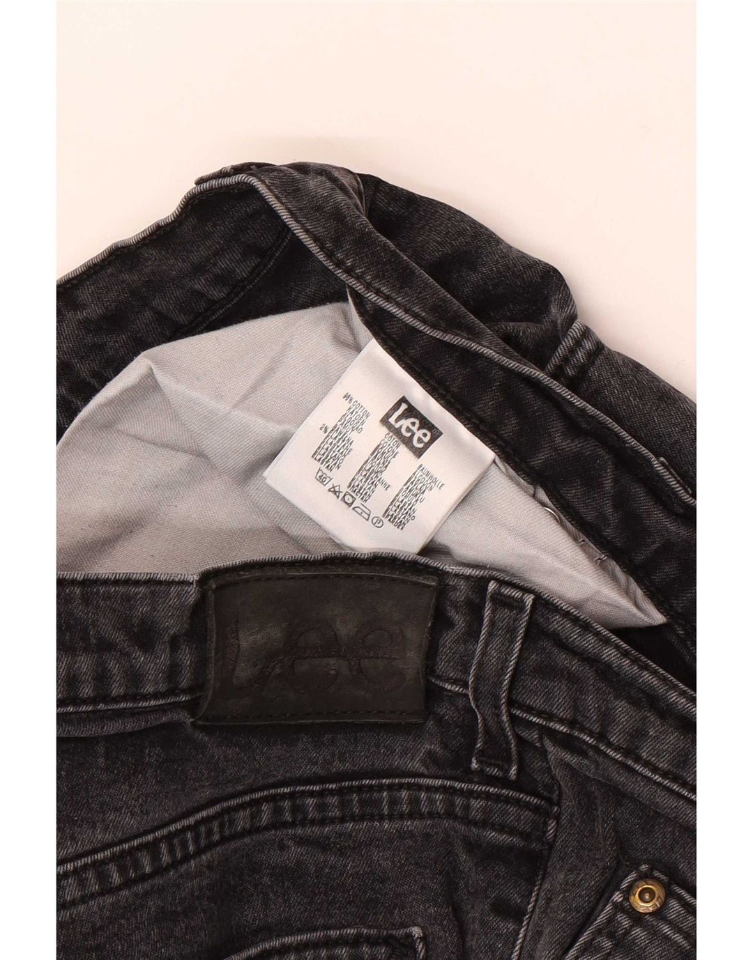 Lee Mens Brooklyn Straight Jeans W36 L36 Sort Bomuld