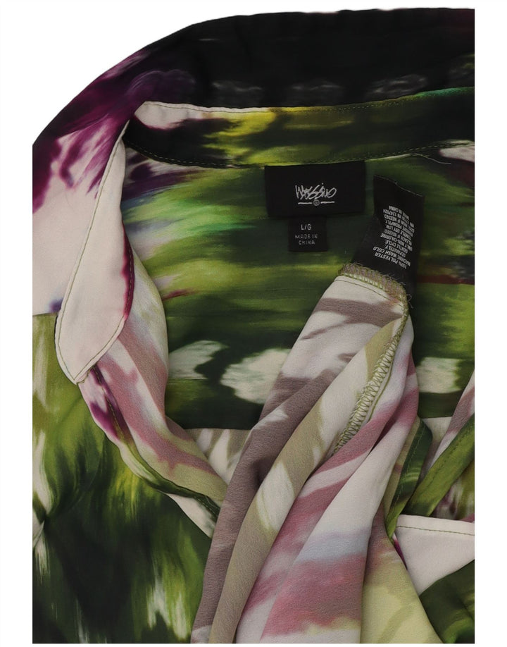 Mossimo Dame Shirt Bluse UK 16 Large Multicolor Tie Dye Polyester