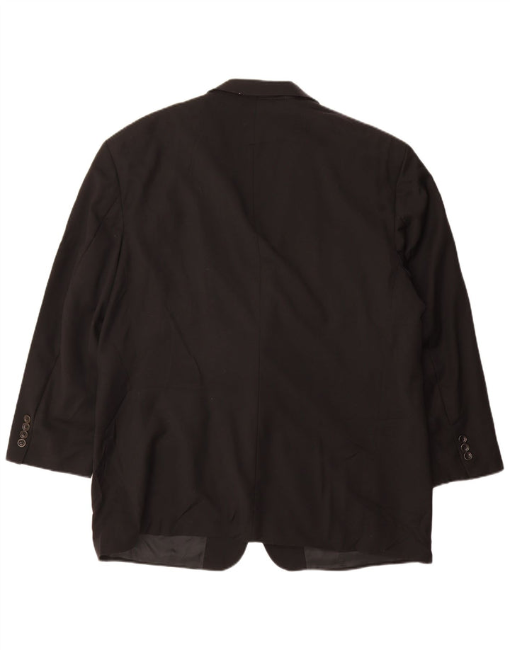 HUGO BOSS Herre 2-knaps blazerjakke EU 56 3XL Sort Ny Uld