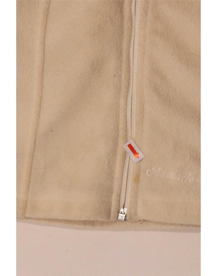 Eddie Bauer Dame Fleece Gilet UK 10 Small Off White
