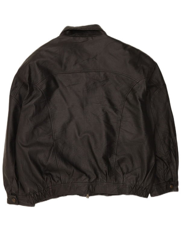 Vintage herre læderjakke UK 42 XL sort læder