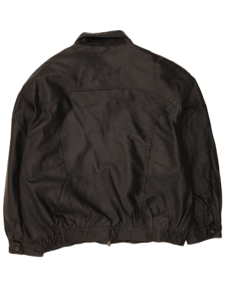 Vintage herre læderjakke UK 42 XL sort læder