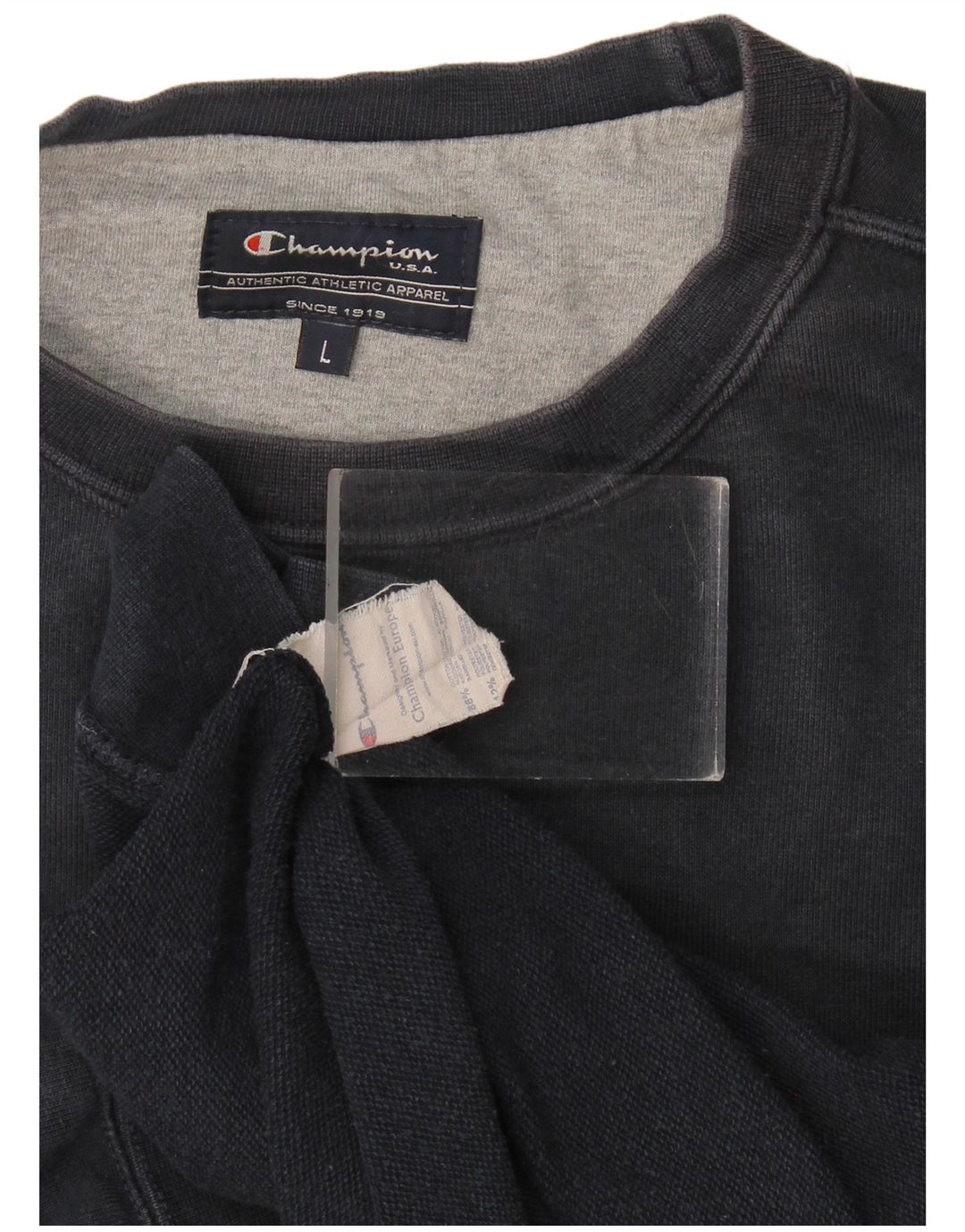 Champion Herre Grafisk Sweatshirt Jumper Stor Marineblå Bomuld