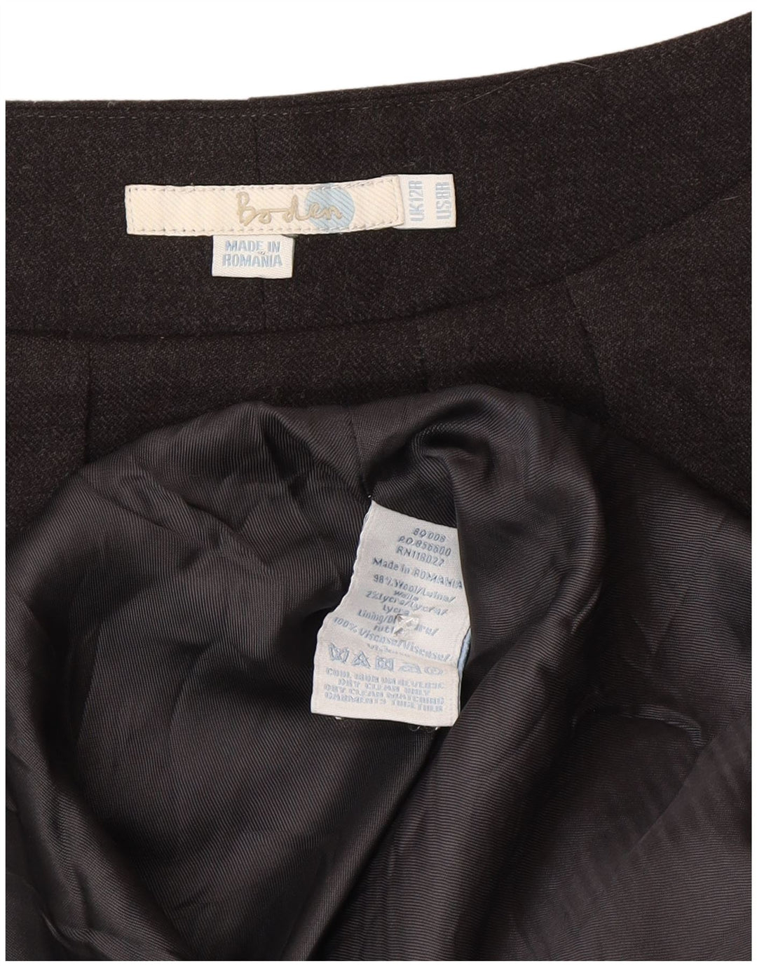 Boden Dame 3/4 ærmet Regular Sheath Dress UK 12 Medium Grey Uld