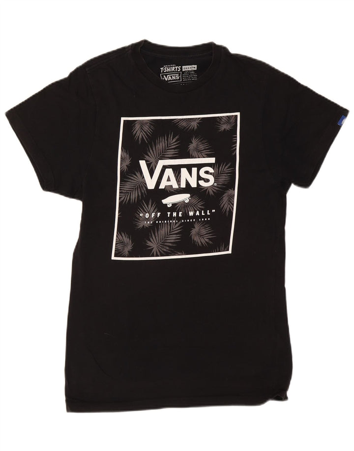 VANS Herre Custom Fit grafisk T-shirt top lille sort bomuld