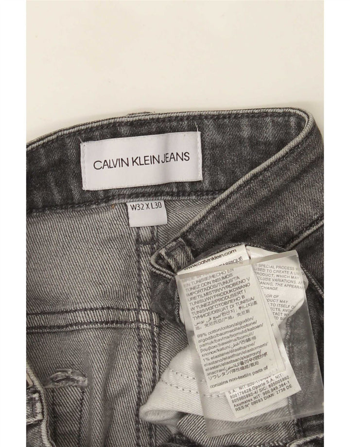 Calvin Klein Herre Larston Slim Jeans W32 L30 Grå Bomuld
