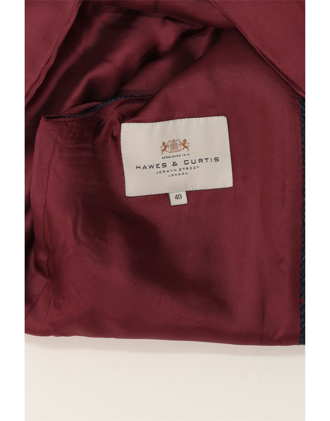 Hawes & Curtis Herrevest UK 40 Medium Navy Blue Ternet viskose