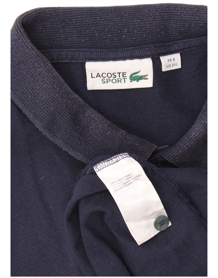 LACOSTE Poloskjorte til mænd str. 8 3XL Marineblå bomuld