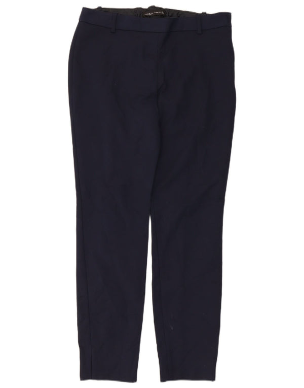 Zara Womens Slim Casual Trousers Medium W30 L27 Navy Blue