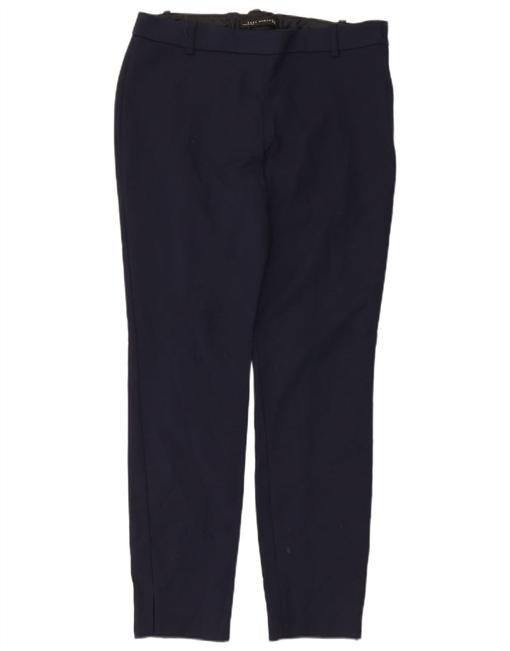 Zara Dame Slim Casual Bukser Medium W30 L27 Marineblå