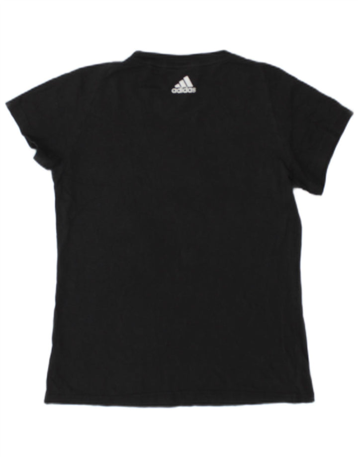Adidas grafisk T-shirt top til kvinder DK 12/14 mellemgrå