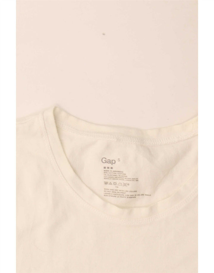 Gap Dame T-Shirt Top UK 10 Lille Hvid Bomuld