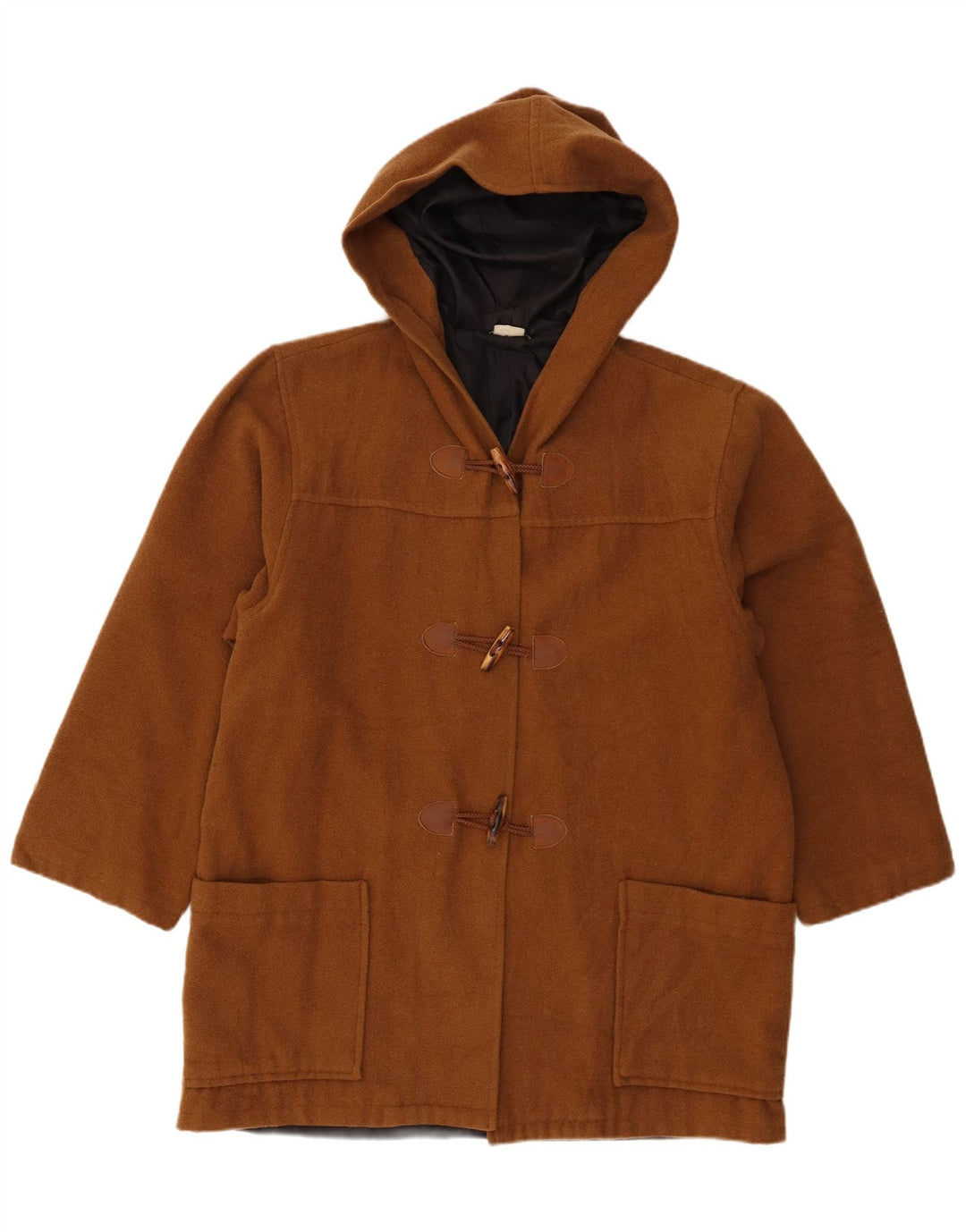 Vintage Dame Hooded Duffel Coat UK 14 Large Brown