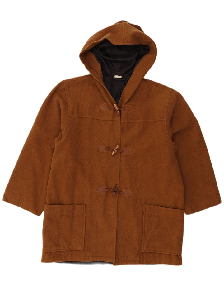 Vintage Dame Hooded Duffel Coat UK 14 Large Brown
