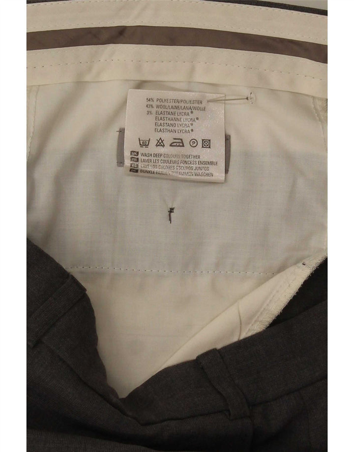 Marks & Spencer Straight Suit Bukser til mænd W36 L29 Grå polyester