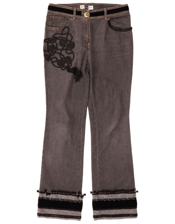 MARIA GRAZIA SEVERI Womens Bootcut Jeans IT 44 Medium W32 L31 Grey
