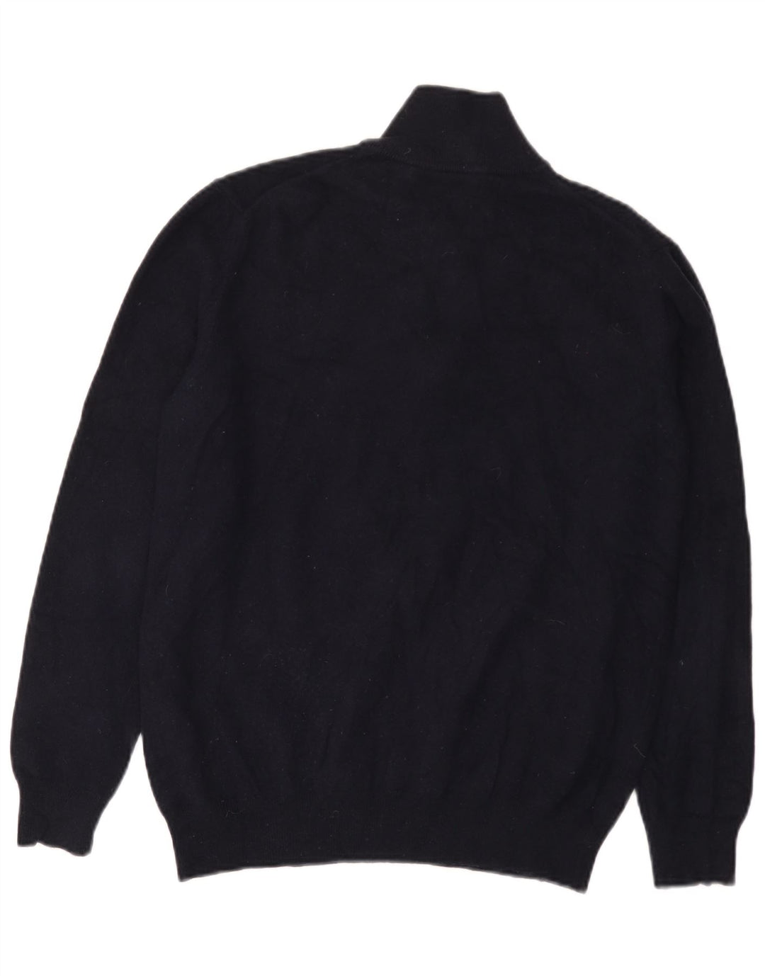 Gant Herre Zip Neck Jumper Sweater XL Navy Blue Lammeuld
