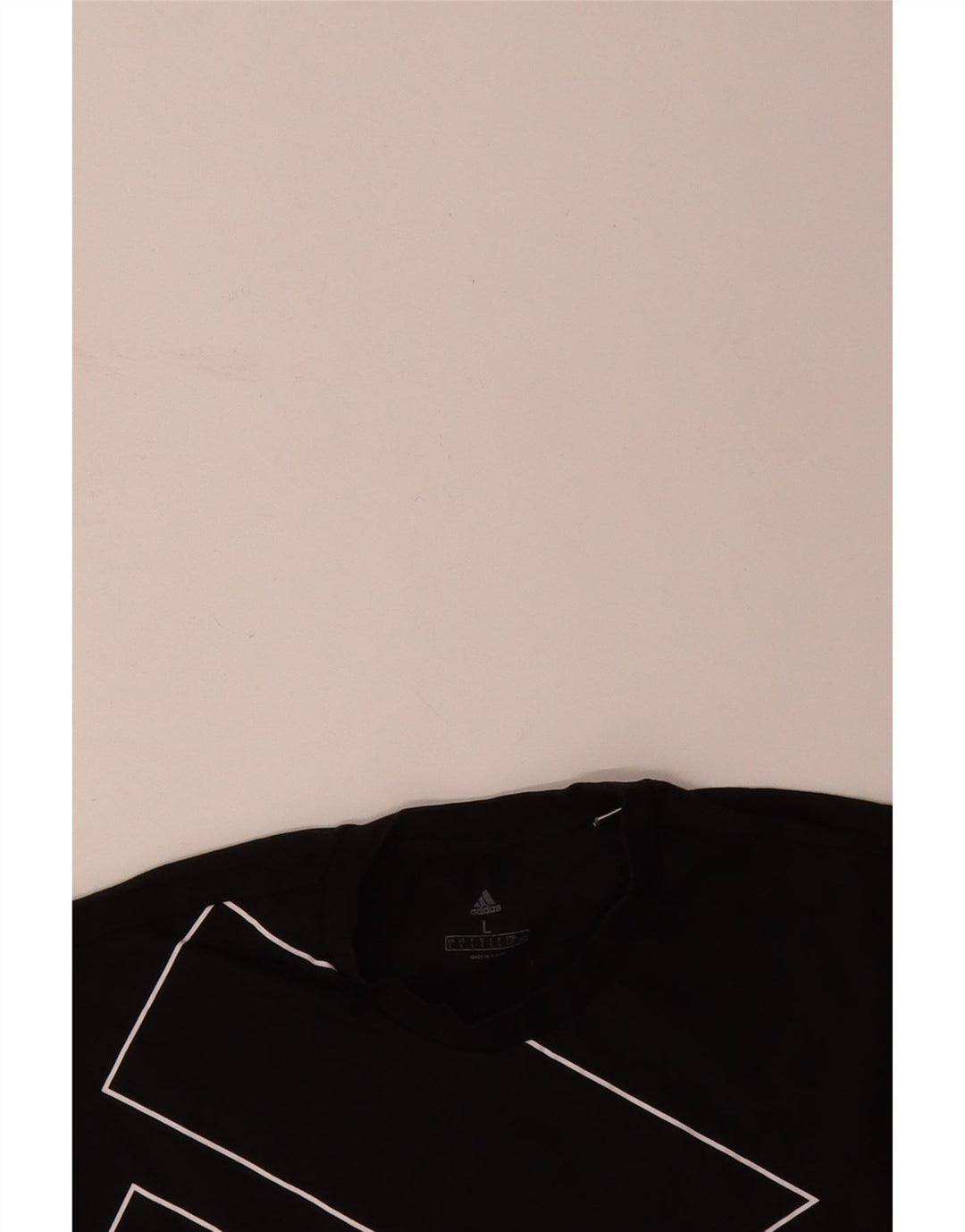 ADIDAS Mens Graphic T-Shirt Top Large Black Cotton