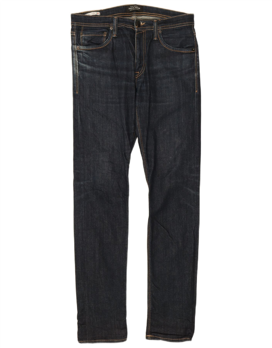 JACK & JONES Herre GLENN Slim Jeans W32 L32 Marineblå Bomuld