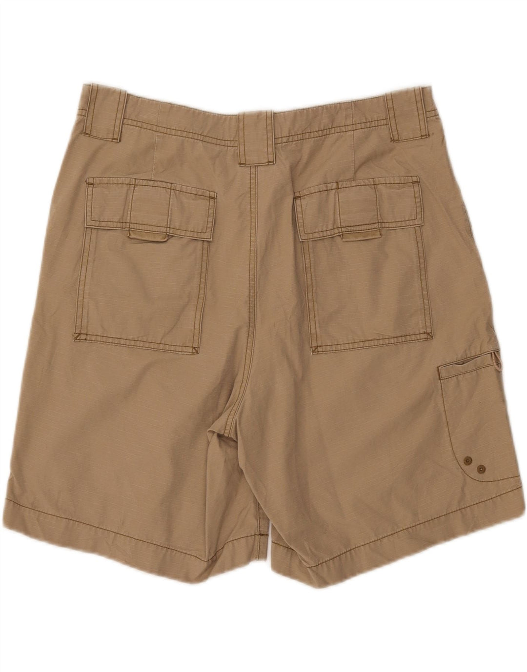 EDDIE BAUER Herre Cargo Shorts W35 Large Beige Bomuld