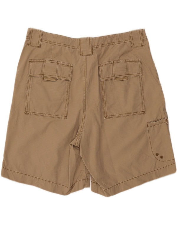 EDDIE BAUER Herre Cargo Shorts W35 Large Beige Bomuld