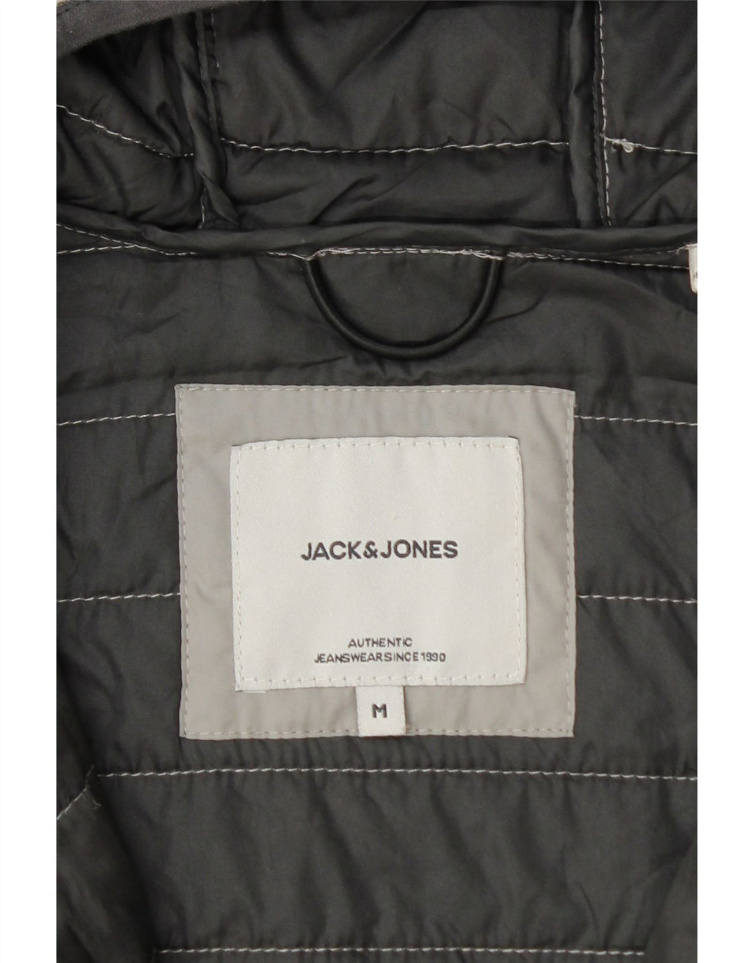 Jack & Jones Herre hættepolstret jakke UK 38 Medium Grey Colourblock