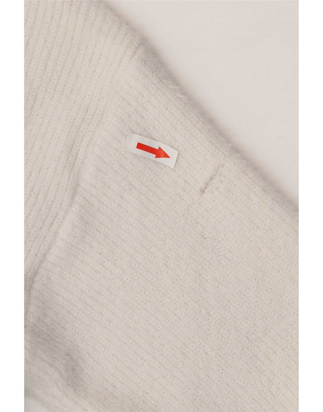 Zara Dame V-hals sweater UK 10 Small White Polyester