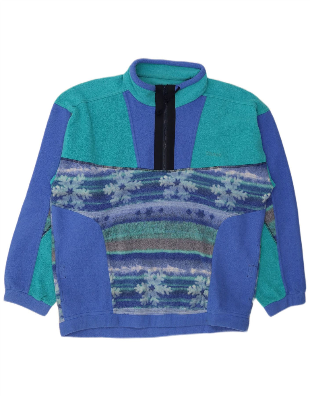 COLMAR Fleecetrøje med lynlås til mænd 2XL Blue Fair Isle