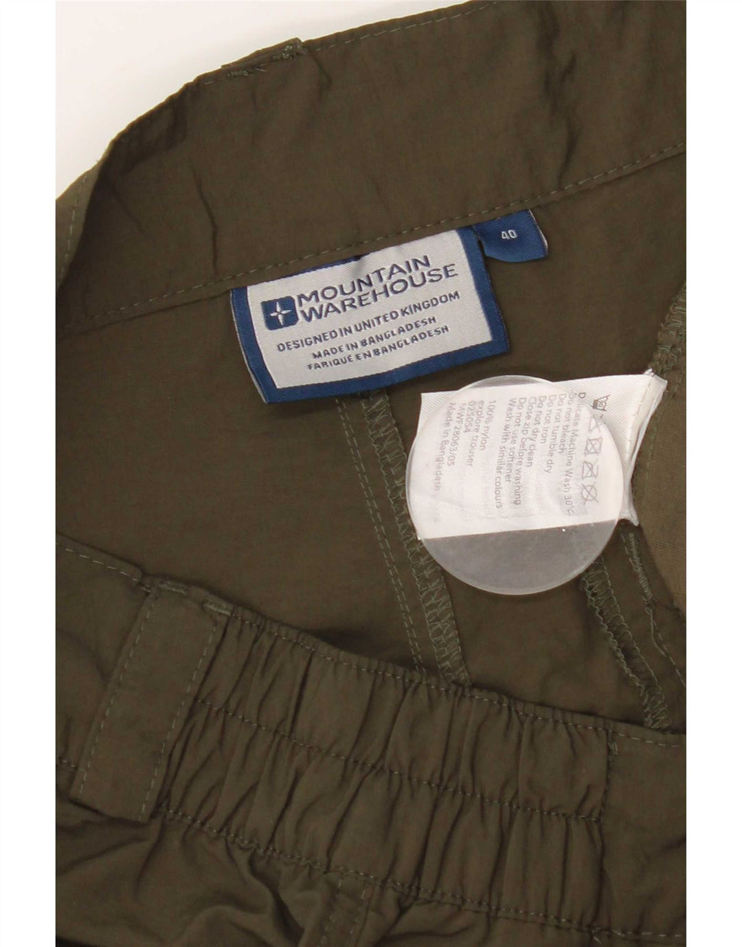 Mountain Warehouse Herre Straight Cargo Bukser W40 L32 Khaki Nylon