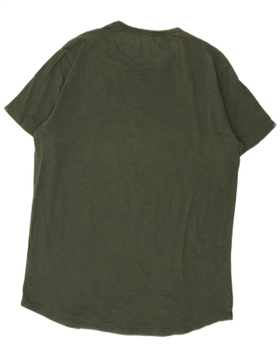 Sun68 Herre T-Shirt Top Stor Khaki Bomuld