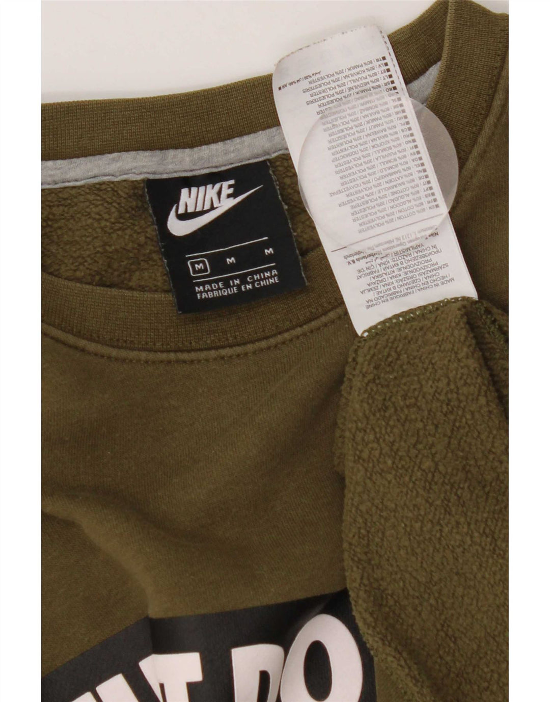 Nike Herre grafisk sweatshirt Jumper Medium Khaki Bomuld