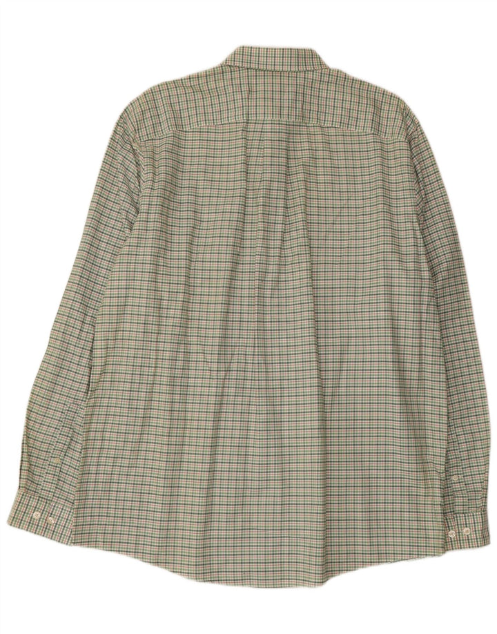 Eddie Bauer Herre høj Relaxed Fit Flanellskjorte XL Grøn ternet bomuld