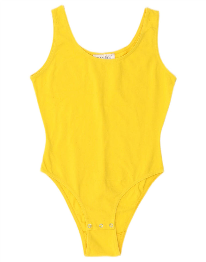 Vintage Dame Bodysuit UK 6 XS Gul
